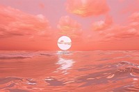 Aesthetic pink sunset background backgrounds outdoors horizon. AI generated Image by rawpixel.