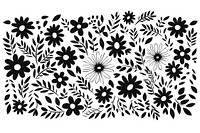Flower pattern rectangle shape backgrounds white white background. AI generated Image by rawpixel.