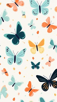 Butterflys pattern backgrounds wallpaper. AI generated Image by rawpixel.