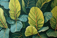 Fiddle fig leaf backgrounds nature plant. AI generated Image by rawpixel.