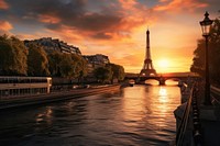Paris city architecture cityscape. AI generated Image by rawpixel.