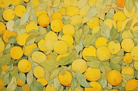 Beautiful lemons background painting backgrounds fruit. AI generated Image by rawpixel.