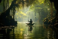 Thai man nature outdoors woodland. AI generated Image by rawpixel.