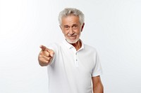 A confident western old man finger pointing portrait. AI generated Image by rawpixel.