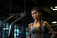 Korean female adult gym determination. AI generated Image by rawpixel.
