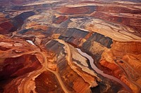 Huge iron ore quarry outdoors nature mining. AI generated Image by rawpixel.