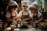 Kids cooking child chef home. AI generated Image by rawpixel.