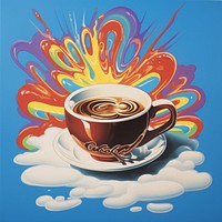 Coffee art drink latte. AI generated Image by rawpixel.