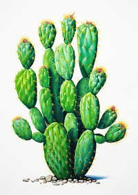 Cactus plant white background creativity. 