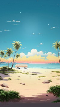 California beach sky landscape outdoors. AI generated Image by rawpixel.