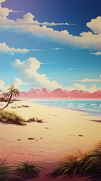 California beach sky landscape outdoors. AI generated Image by rawpixel.