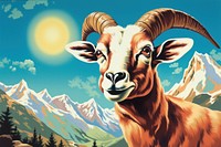 Goat livestock outdoors mammal. AI generated Image by rawpixel.