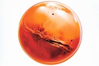 Mars sphere white background recreation. AI generated Image by rawpixel.