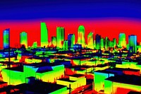 City landscape architecture metropolis cityscape. AI generated Image by rawpixel.