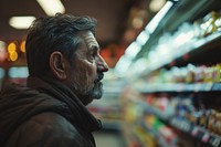 Father shopping in supermarket photography portrait adult. AI generated Image by rawpixel.