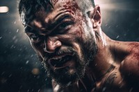 Boxer punching at face photography portrait motion. AI generated Image by rawpixel.