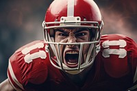 Male playing american football sports helmet motion. AI generated Image by rawpixel.