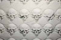 Skull art backgrounds repetition. AI generated Image by rawpixel.