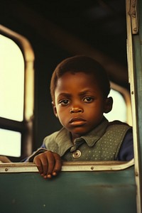 Kid in train portrait child photo. AI generated Image by rawpixel.
