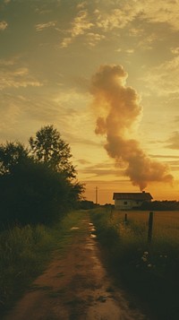 Sky architecture countryside landscape. 