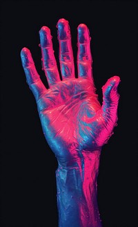 Purple hand finger adult. AI generated Image by rawpixel.
