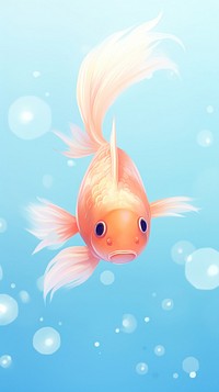 Goldfish animal transparent underwater. AI generated Image by rawpixel.