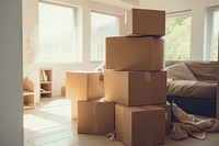 Moving out cardboard box furniture. AI generated Image by rawpixel.
