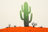 Cactus plant tranquility landscape. AI generated Image by rawpixel.