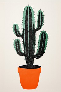 Cactus plant creativity houseplant. AI generated Image by rawpixel.