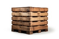 Wooden pallet box crate white background container. AI generated Image by rawpixel.