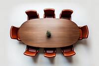 Oval round table chair furniture arrangement. AI generated Image by rawpixel.