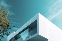Modern Minimal house sky architecture building. AI generated Image by rawpixel.