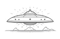 Ufo sketch drawing vehicle. AI generated Image by rawpixel.
