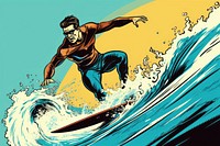 Surfing outdoors sports sea. AI generated Image by rawpixel.