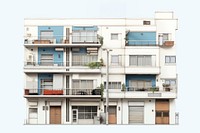 Apartment in japan architecture building balcony. AI generated Image by rawpixel.