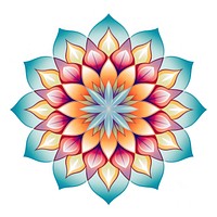 Mandala pattern flower white background. AI generated Image by rawpixel.