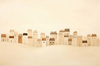 Small village architecture building painting. AI generated Image by rawpixel.
