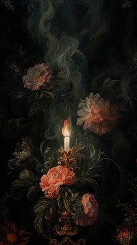 Cicarlette smoke painting candle spirituality. AI generated Image by rawpixel.