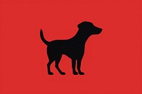 Dog in heart silhouette animal mammal. AI generated Image by rawpixel.