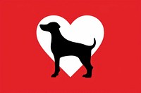 Dog in heart animal symbol logo. AI generated Image by rawpixel.