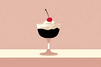 Sillouette ice-cream sundae dessert glass food. AI generated Image by rawpixel.