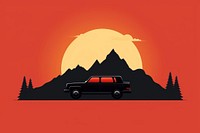 Pick up car and mountain silhouette vehicle nature. AI generated Image by rawpixel.
