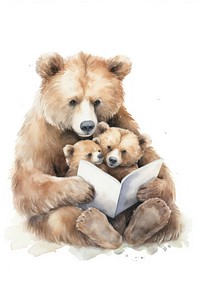 Bear publication sitting reading. AI generated Image by rawpixel.