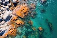 Rock backgrounds underwater outdoors. AI generated Image by rawpixel.