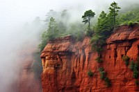 The red cliff landscape tree mountain. AI generated Image by rawpixel.