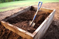 Vegetable gardening soil tool foundation. 