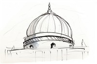 Mosque dome drawing sketch architecture. AI generated Image by rawpixel.