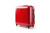 Luggage suitcase red white background. AI generated Image by rawpixel.