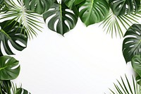 Monstera leaves border green plant leaf. AI generated Image by rawpixel.