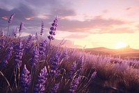 Lavender plant field landscape. 